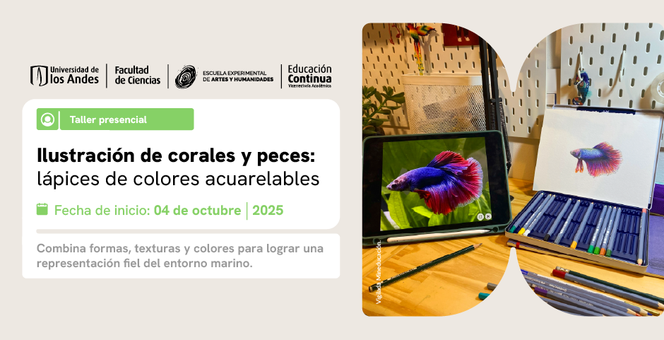 Ilustración de corales y peces