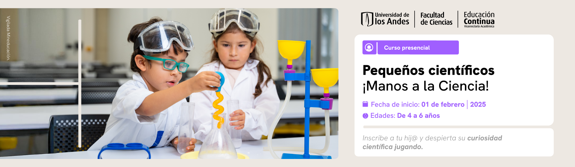 Curso: Pequeños científicos: ¡Manos a la ciencia!